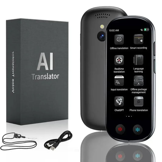 Language Translator with 5" HD Screen - AI Pocket Tool for Voice & Image Translations