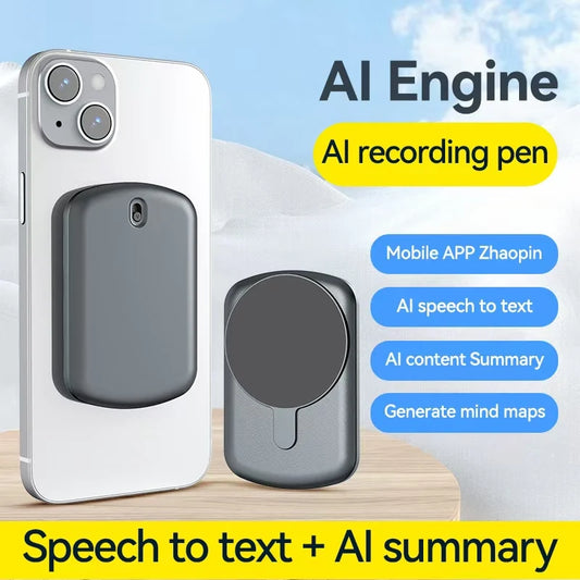 AI Phone Call Recorder Mini Voice Recorder with Transcription