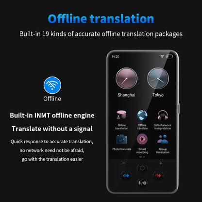 S85 Pro Portable Audio Translator - 138 Languages, Smart Recording