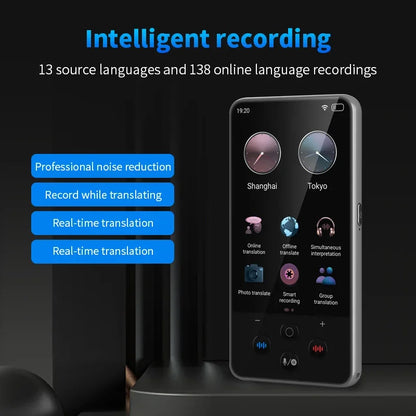 S85 Pro Portable Audio Translator - 138 Languages, Smart Recording