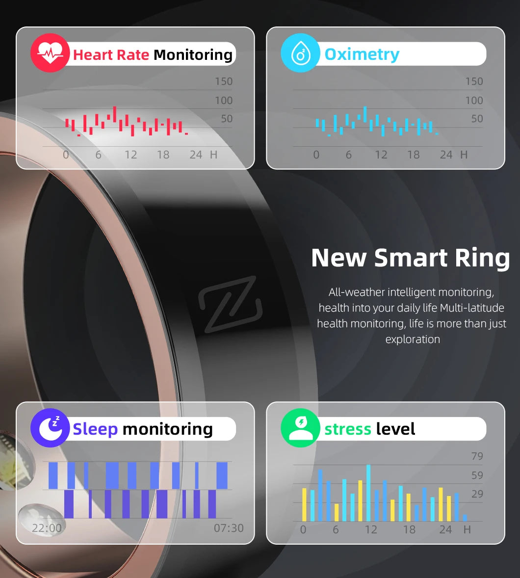 Situ Smart Ring Activity Tracker SR214 with NFC, Heart Rate, Sleep, Blood Oxygen